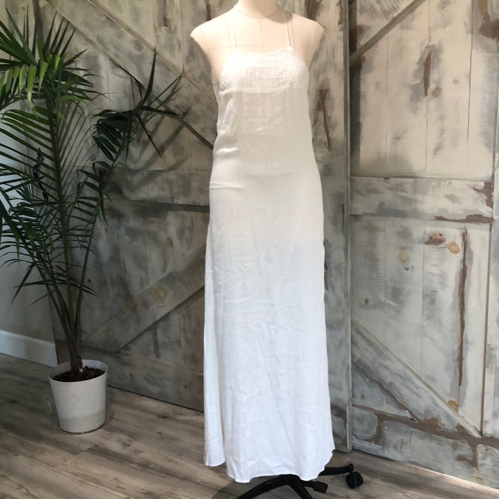 Anthropologie Tavik Turner cotton halter maxi dress